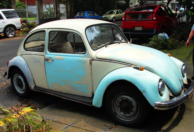 light blue punch buggy
