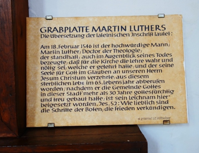 Martin Luther, Grave Plate, Jena, Germany, St. Michael's Church, Reformation Movement