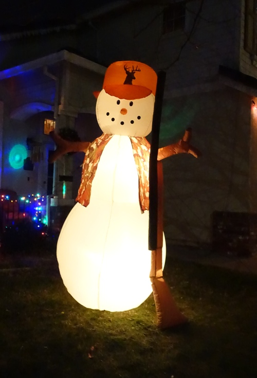 Snowman, Hunter, Gun, Christmas Decorations