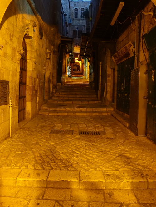 Jerusalem old city, quiet streets, Jerusalem, Night, closed shops