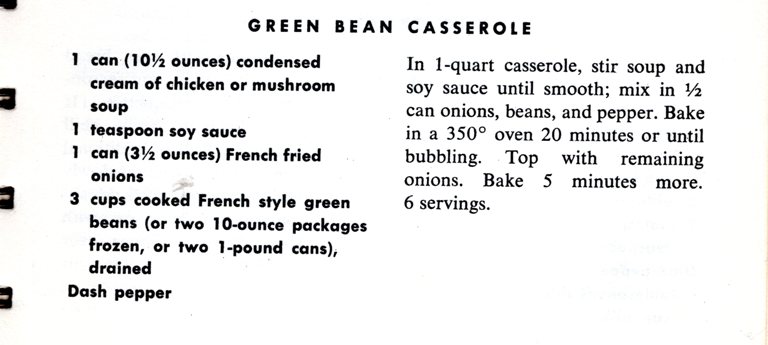 Cooking with Soup, Campbell cookbook, recipes, food, green bean casserole