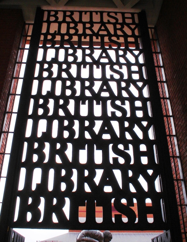British library entrance, London, library